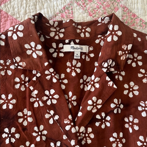 Madewell Brown Floral Women's Top - Picture 2 of 3